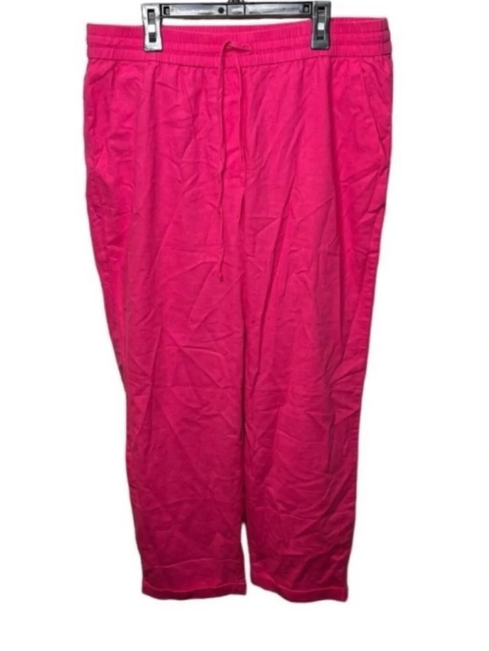 J. Crew Linen Cotton Drawstring Pants Sweet Briar Pink size 4